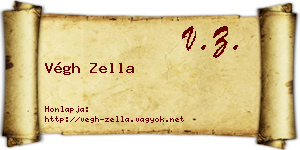 Végh Zella névjegykártya