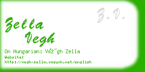 zella vegh business card